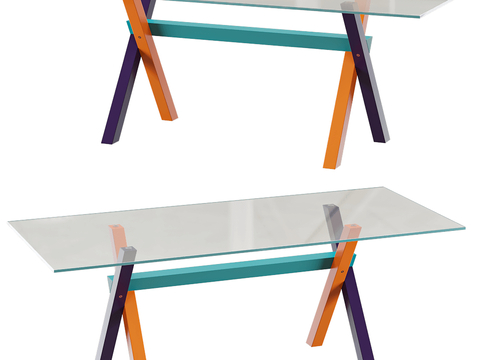 IFT Modern Glass Dining Table