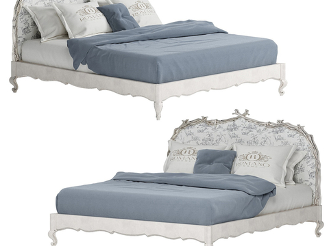 Romano American Pastoral Double Bed