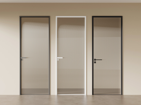 Modern Changhong Glass Door Single Door Narrow Frame Door