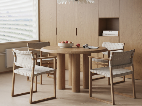 HERMES Modern Dining Table and Chair Round Dining Table