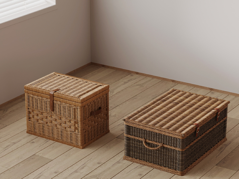 Trunk Rattan Storage Basket Basket