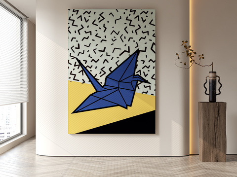 Modern Cartoon Hanging Painting Paper Crane Hanging Painting Decorative Painting