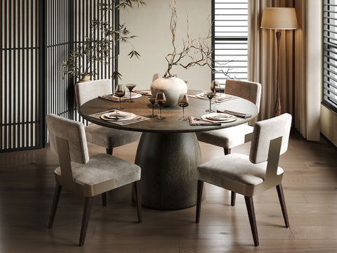 Modern Dining Table and Chair Round Table