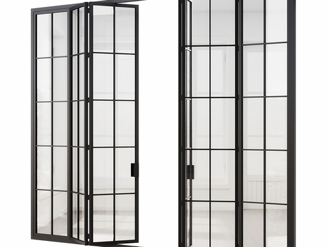 Modern glass door double door swing door