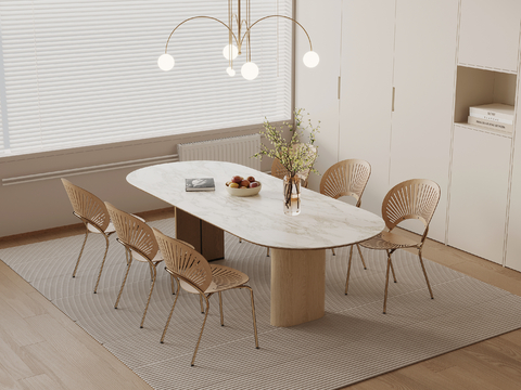 Cream Style dining table and chair