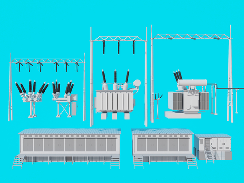 Modern pole transformer distribution box