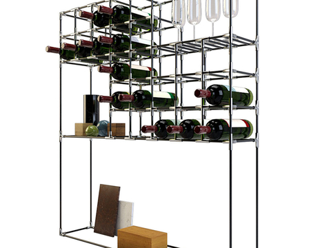 Modern Iron Wine Rack