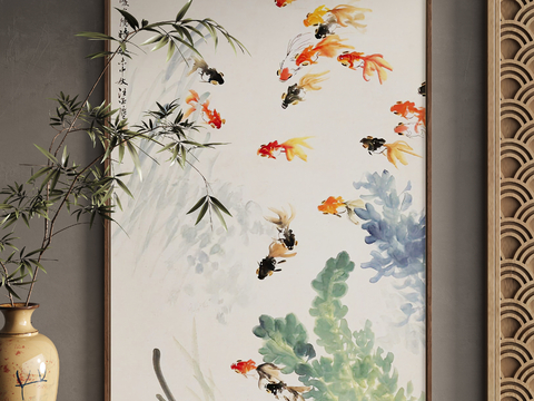 New Chinese Decorative Painting Koi Painting