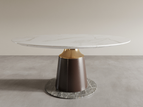 Modern Rock Plate Dining Table Round Table Dining Table