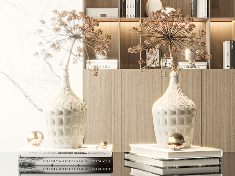 Modern Desktop Ornaments Vase Flower Books