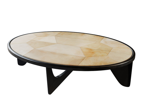 Alexander Lamont modern oval coffee table