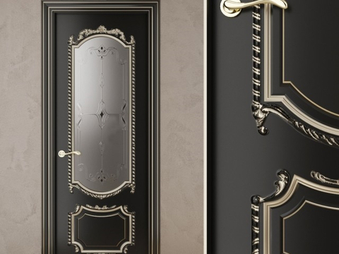 European style room door single door study door bedroom door