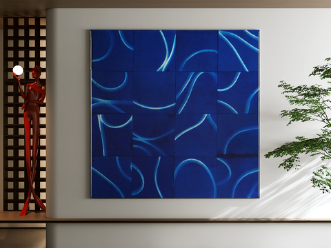 Klein Blue Abstract Painting Texture Painting Art Hanging Painting