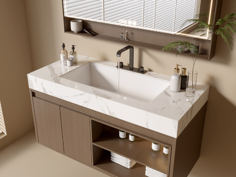 Modern Bathroom Cabinet Hanging Basin Washstand