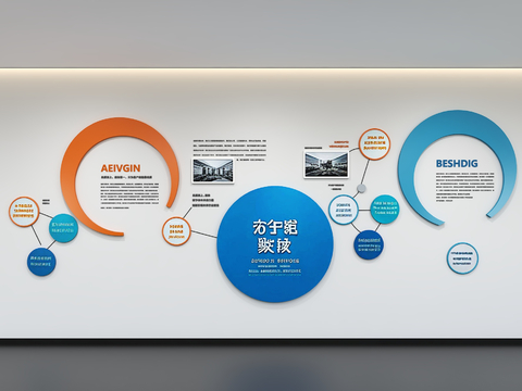 Modern enterprise wall slogan display wall publicity column Wall