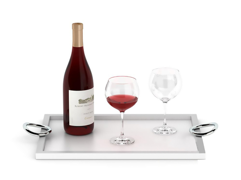 Modern Red Wine Glass Glass Tray