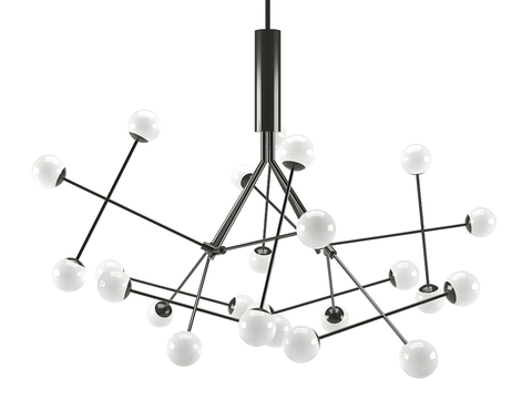 Modern multi-head chandelier bulb chandelier