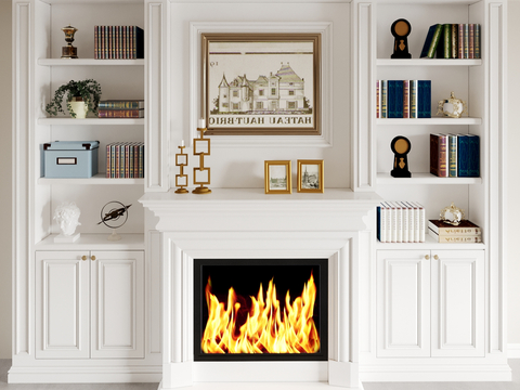 Jianou fireplace integrated cabinet storage cabinet