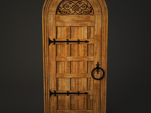 Log style room door ecological door single door wooden door retro door