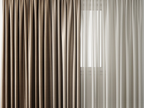 Modern Curtain Gauze Plain Curtain