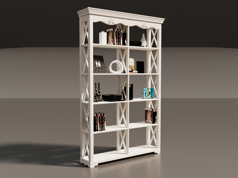 French Bookcase Bookshelf Storage Cabinet