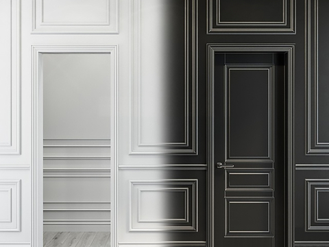 Three-dimensional wall of modern wall trim panel