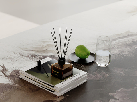 Modern furnishings books incense fruit cup