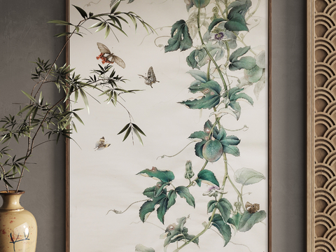 New Chinese Decorative Painting Butterfly Hanging Painting