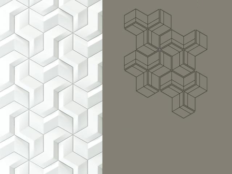 Modern three-dimensional wall wall trim panel