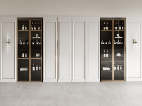 Modern integrated wine cabinet