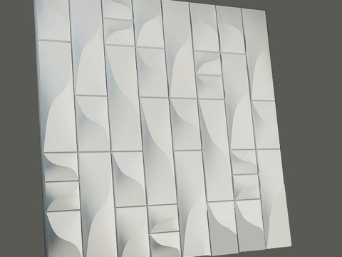 Modern three-dimensional wall wall trim panel combination