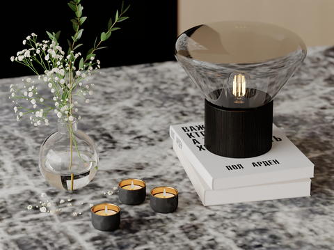 Modern Desktop Ornaments Vase Candle Table Lamp