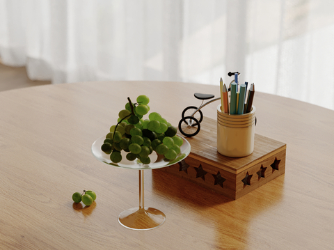 Modern Desktop Ornaments Grape Cup Pen Toy