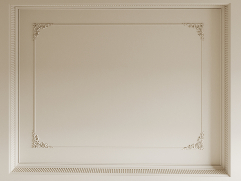 French ceiling plaster line foot