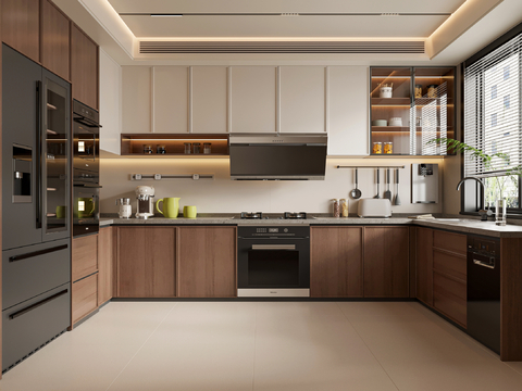 Middle style kitchen cabinet