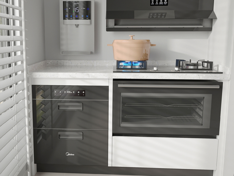 Integrated stove embedded oven Midea disinfection cabinet