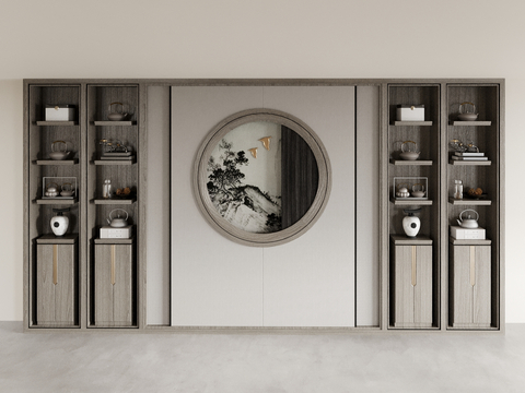 New Chinese tea cabinet Wall