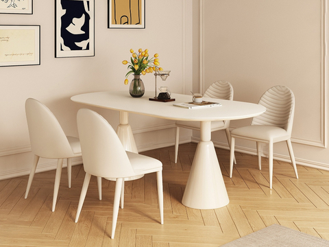 Cream Style dining table and chair