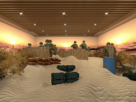 CS exhibition hall desert battlefield military sand table