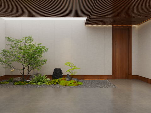 Neo-Chinese Style foyer landscaping patio landscaping