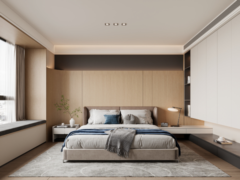 Modern Minimalist Bedroom Second Bedroom for the Elderly