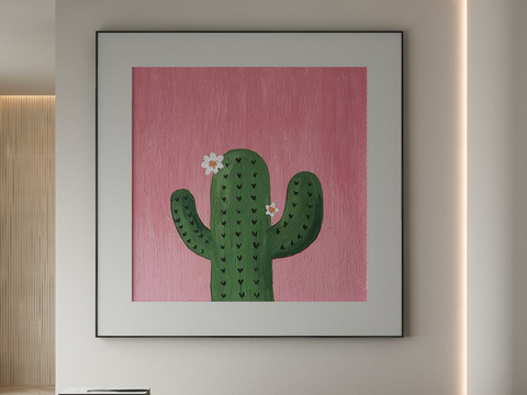 Modern Decorative Painting Cactus Painting