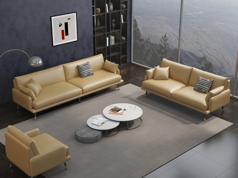 Modern Leather Sofa Sectional Sofa