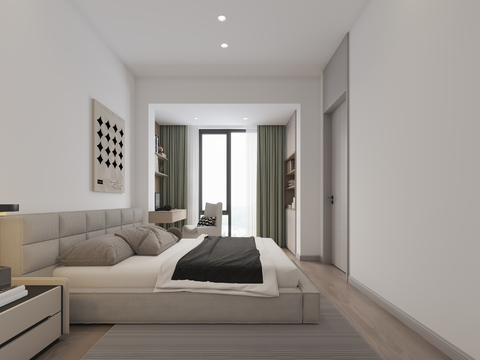 Modern Minimalist Bedroom Second Bedroom