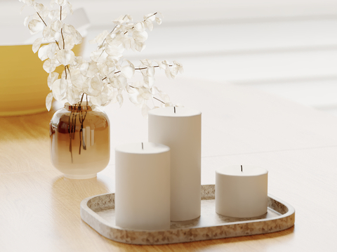 Modern Desktop Ornament Vase Candle