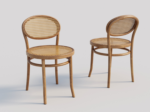 Log Style Rattan Chair Dining Chair