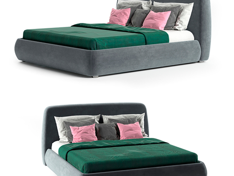 Modern fabric double bed