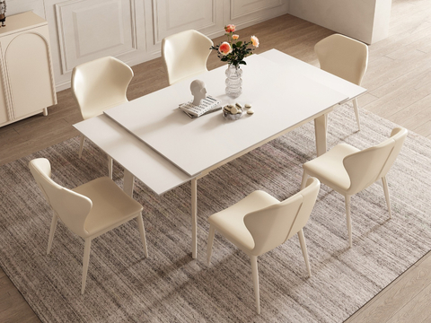 Cream Style dining table and chair