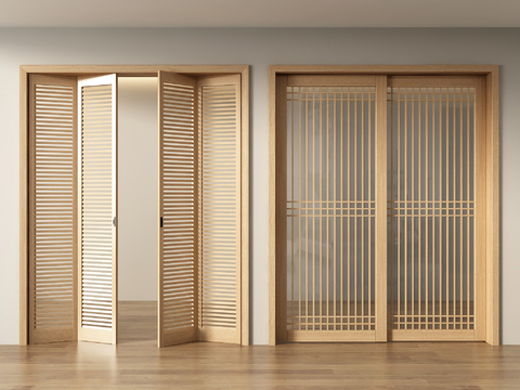 Japanese-style folding door sliding door