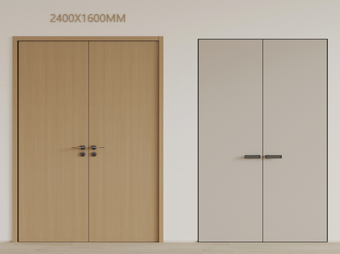 Modern single door double door